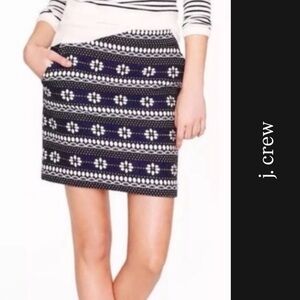 J. Crew Jacquard Floral Mini Skirt in Blue • 4